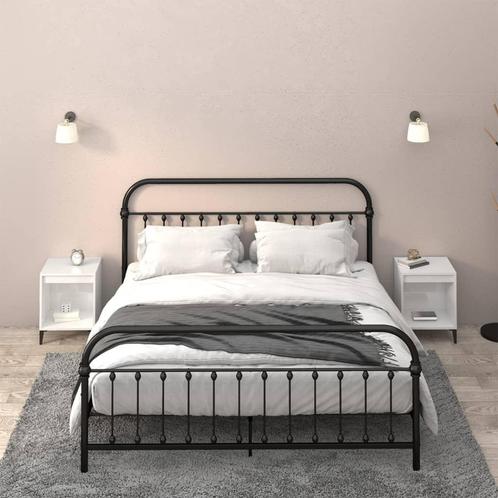 vidaXL Nachtkastjes 2 st 40x35x50 cm hoogglans wit, Huis en Inrichting, Slaapkamer | Nachtkastjes, Nieuw, Minder dan 45 cm, Hout