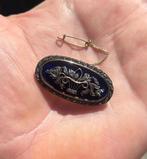 Broche - 14 karaat Witgoud Diamant (Natuurlijk) - Bloemen