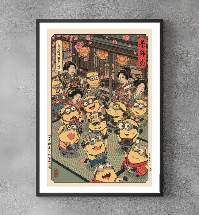 Sato Hageshi - Teahouse Party - Minions Disney - Signed and, Antiek en Kunst, Kunst | Designobjecten