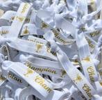 Elastische armband/haarelastiek Champion zwart of wit + goud, Verzenden, Nieuw, Overige typen