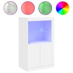 Moderne Bijzetkast Wit met LED - Retourdeal - Design Look!, Huis en Inrichting, Nieuw, 60 cm of meer, Hout, 55 tot 75 cm