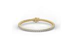 Tennis armband - 14 karaat Geel goud - 4.52ct. tw. Diamant, Sieraden, Tassen en Uiterlijk, Antieke sieraden