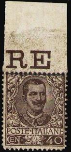 Italië 1901 - Bloemrijk, 40 centesimo bruin, goed, Gestempeld