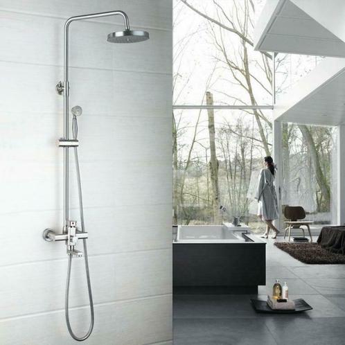 Opbouw douche-set geborsteld nikkel mat klassiek design  20, Doe-het-zelf en Verbouw, Sanitair, Nieuw, Verzenden