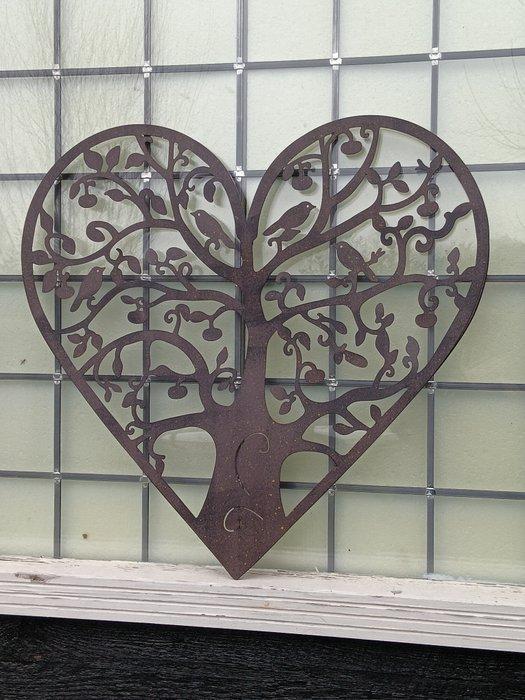 Decoratief ornament - hartvormige levensboom - Europa, Antiek en Kunst, Kunst | Designobjecten