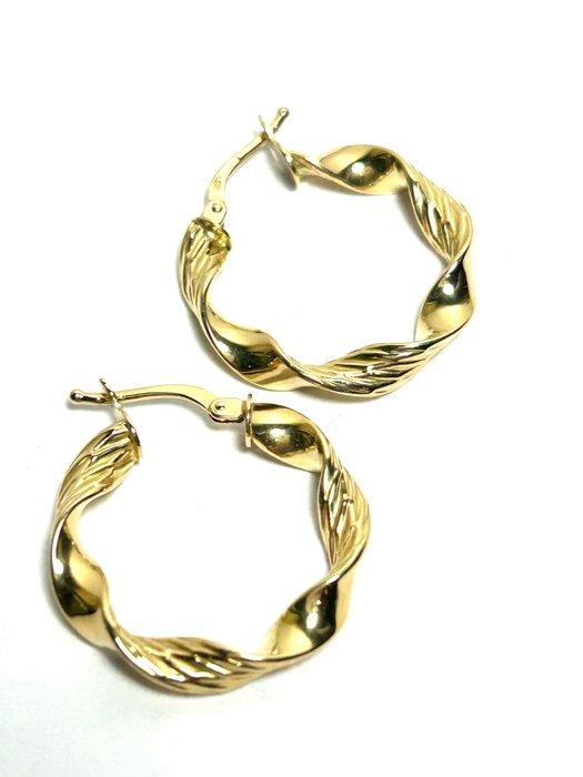 Hoepel oorbellen - 18 karaat Geel goud, Sieraden, Tassen en Uiterlijk, Antieke sieraden