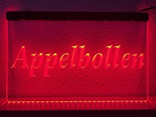 Appelbollen appel flappen neon bord lamp LED verlichting rec, Verzamelen, Merken en Reclamevoorwerpen, Nieuw, Verzenden