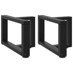 vidaXL Salontafelpoten 2 st T-vormig 50x25x(30-31) cm staal, Verzenden, Nieuw