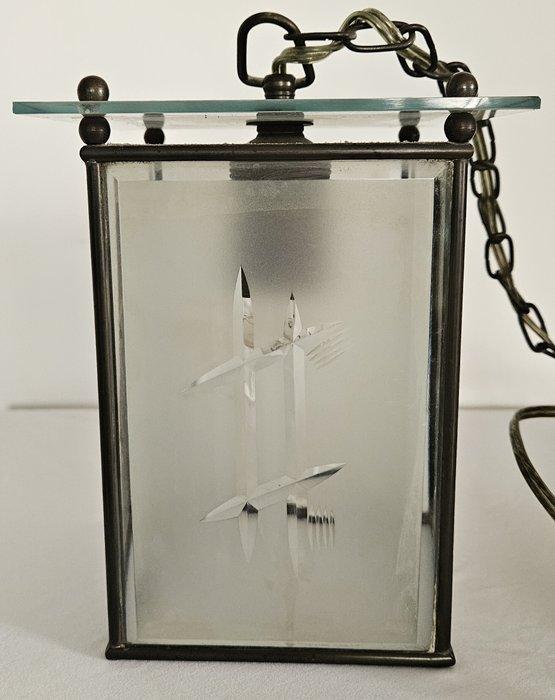 Amsterdamse school - Lamp - Glas - Lantaarnlamp Hanglamp, Antiek en Kunst, Kunst | Designobjecten