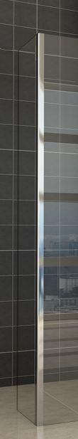 Zijwand + hoekprofiel  voor inloopdouche<br/>300 x 2000<br/>, Verzenden, Nieuw