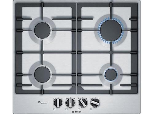 Bosch - Gas Kookplaat - Zilver, Witgoed en Apparatuur, Kookplaten, Gas, Nieuw, 4 kookzones, Verzenden