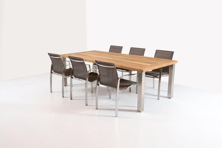 4 Seasons Outdoor Summit tuinset mocca met Casa tafel 240 cm, Tuin en Terras, Tuinsets en Loungesets, Ophalen of Verzenden