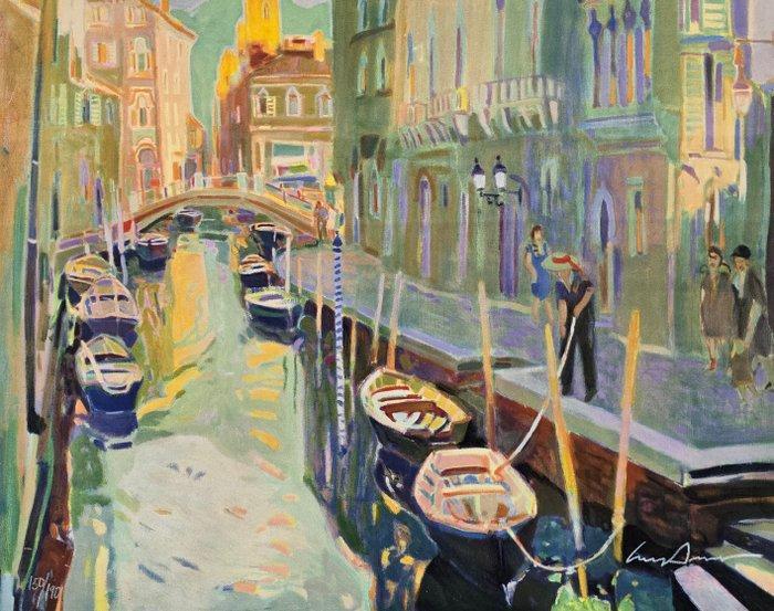 Luís Amer (1943) - Calle del canal, Antiek en Kunst, Kunst | Designobjecten