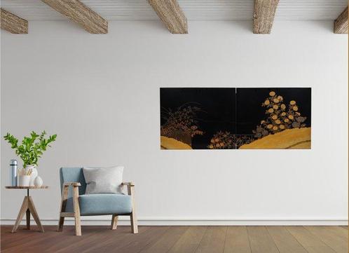 Byôbu scherm (scherm) - Gelakt hout - Japan - Taish periode, Antiek en Kunst, Antiek | Overige Antiek