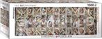Michelangelo - Sixtijnse Kapel Panorama Puzzel (1000, Hobby en Vrije tijd, Denksport en Puzzels, Verzenden, Nieuw
