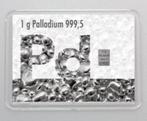 1 gram - Palladium - Valcambi, Switzerland - Met certificaat, Postzegels en Munten, Edelmetalen en Baren