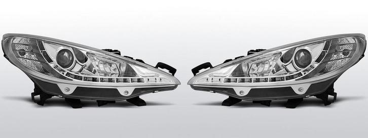 Koplampen Devil Eyes | Peugot 207 2006-2009 | chroom, Auto-onderdelen, Verlichting, Nieuw, Peugeot, Verzenden