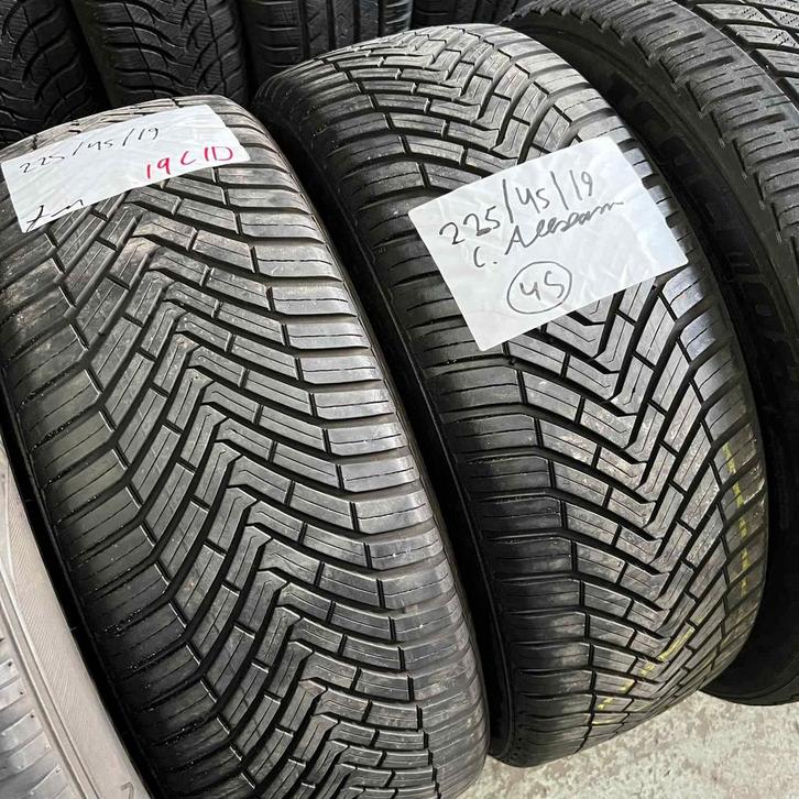 2 x Continental AllseasonContact 225-45-19 4 Seizoenbande..., Auto-onderdelen, Banden en Velgen, 19 inch, All Season, 225 mm, Personenwagen