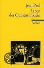 Leben des Quintus Fixlein 9783150001646 Jean Paul, Gelezen, Jean Paul, Verzenden