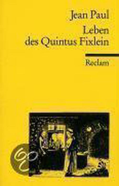 Leben des Quintus Fixlein 9783150001646 Jean Paul, Boeken, Overige Boeken, Gelezen, Verzenden