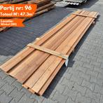 Partij Meranti Afdeklatten 4300x115x18-30mm, Ophalen of Verzenden, Nieuw