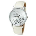 Fako® - Horloge - Who Cares Im Late Anyways - Wit, Verzenden, Nieuw