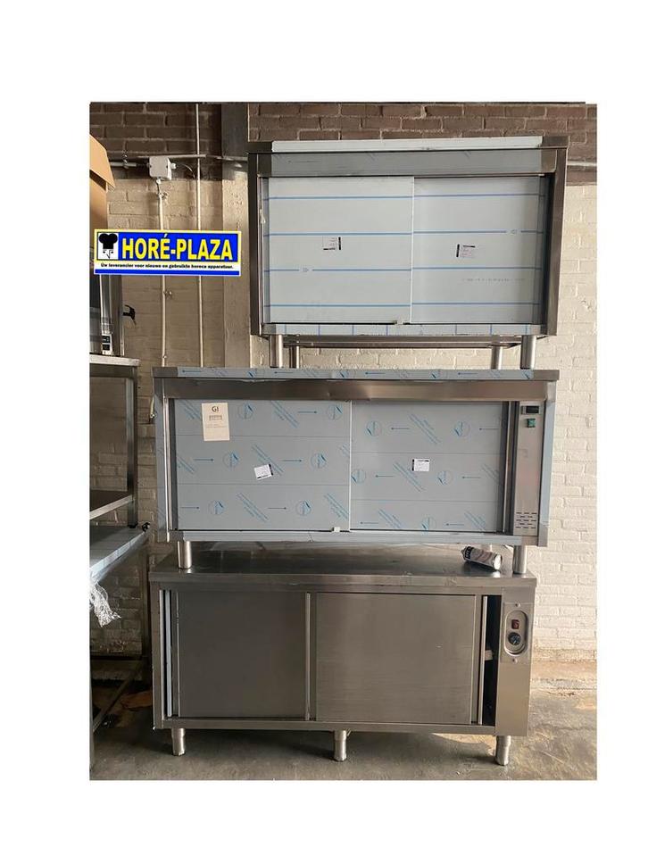 Warmhoudkast RVS 2-deurs (middelste) - 160x40, Zakelijke goederen, Horeca | Keukenapparatuur, Nieuw zonder verpakking, RVS Meubilair