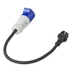 ProPlus Verloopkabel - 40 cm - Schuko naar CEE - 3 x 2.5..., Ophalen of Verzenden, Nieuw