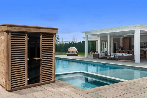 Buiten sauna Red Cedar Cube Modern Privacy Bouwpakket Canada, Sport en Fitness, Sauna, Fins of Traditioneel, Complete sauna, Nieuw
