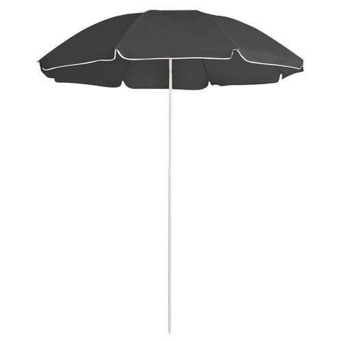 vidaXL Parasol met stalen paal 180 cm antracietkleurig, Tuin en Terras, Parasols, Nieuw, 1 tot 2 meter, Verzenden