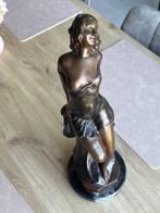 sculptuur, Young Girl after Moreau - 40 cm - Brons, Marmer