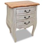 vidaXL Nachtkastje 48x35x64 cm massief mahoniehout, Huis en Inrichting, Verzenden, Nieuw, 55 tot 70 cm, 45 tot 65 cm