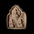 Tibetaans of Chinees Extreem zeldzame terracotta tablet, Antiek en Kunst