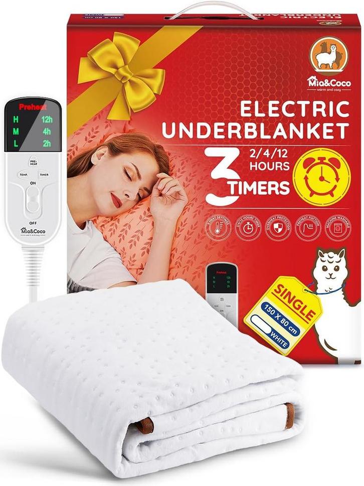 Elektrische deken - Warmtedeken - 1 persoons - 80x150 cm - W, Huis en Inrichting, Woonaccessoires | Plaids en Woondekens, Zo goed als nieuw