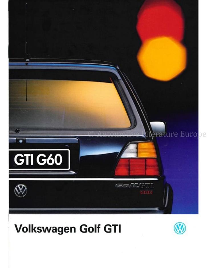1991 VOLKSWAGEN GOLF GTI BROCHURE NEDERLANDS, Boeken, Auto's | Folders en Tijdschriften, Volkswagen