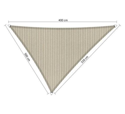 Premium schaduwdoek 3x3.5x4m driehoek waterdoorlatend Sa..., Tuin en Terras, Schaduwdoeken
