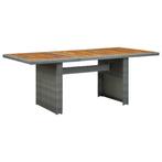 vidaXL Tuintafel poly rattan en massief acaciahout, Verzenden, Nieuw
