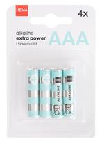HEMA AAA alkaline extra power batterijen - 4 stuks, Verzenden, Nieuw