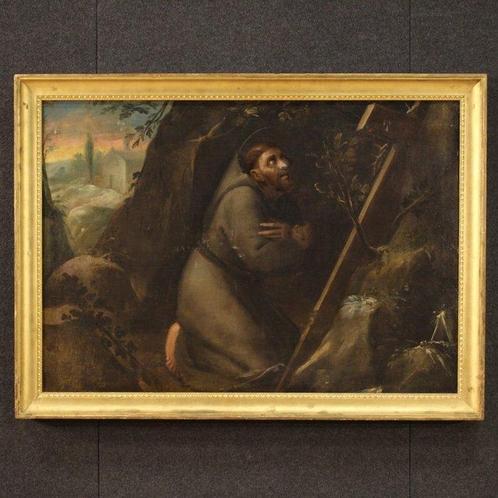 Italiaanse school (XVIII) - San Francesco - XL format, Antiek en Kunst, Kunst | Schilderijen | Klassiek