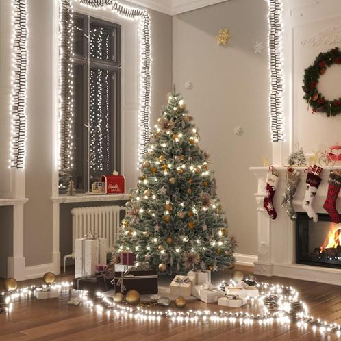 vidaXL Lichtslinger cluster met 2000 LEDs koudwit 17 m PVC, Diversen, Kerst, Nieuw, Verzenden