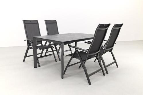 Kettler Edge/Legato 160 cm. tuinset - 5-delig verstelbaar, Tuin en Terras, Tuinsets en Loungesets, Tuinset, Nieuw, Overige materialen