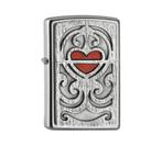 Zippo wood carving heart (emblem), Verzenden, Nieuw, Aansteker