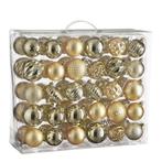 Kerstballen Set - 60 Stuks - Ø7 cm - Onbreekbaar - Champagne, Diversen, Kerst, Verzenden, Nieuw