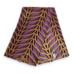 Afrikaanse stof - Exclusief versierd met glittereffecten 100, Hobby en Vrije tijd, Stoffen en Lappen, Ophalen of Verzenden, Nieuw