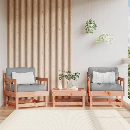 vidaXL Tuinstoelen 2 st met kussens massief douglashout, Tuin en Terras, Tuinsets en Loungesets, Tuinset, Nieuw, Verzenden