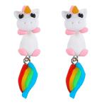 Fako Bijoux® - Oorbellen - Dansende Eenhoorn - Regenboog, Verzenden, Nieuw
