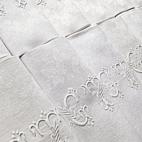 Servet (12) - 80 cm - 70 cm, Antiek en Kunst, Antiek | Meubels | Tafels