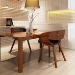 vidaXL Eetkamerstoelen 2 st gebogen hout en kunstleer bruin, Huis en Inrichting, Stoelen, Verzenden, Nieuw, Bruin