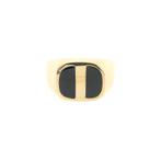 Gouden zegelring met onyx | Heren (herenring, gouden ring), Sieraden, Tassen en Uiterlijk, Ringen, 18 tot 19, Gebruikt, Overige kleuren