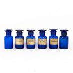 (6) Kobalt Blauwe Apothekersflessen, Antiek en Kunst, Ophalen